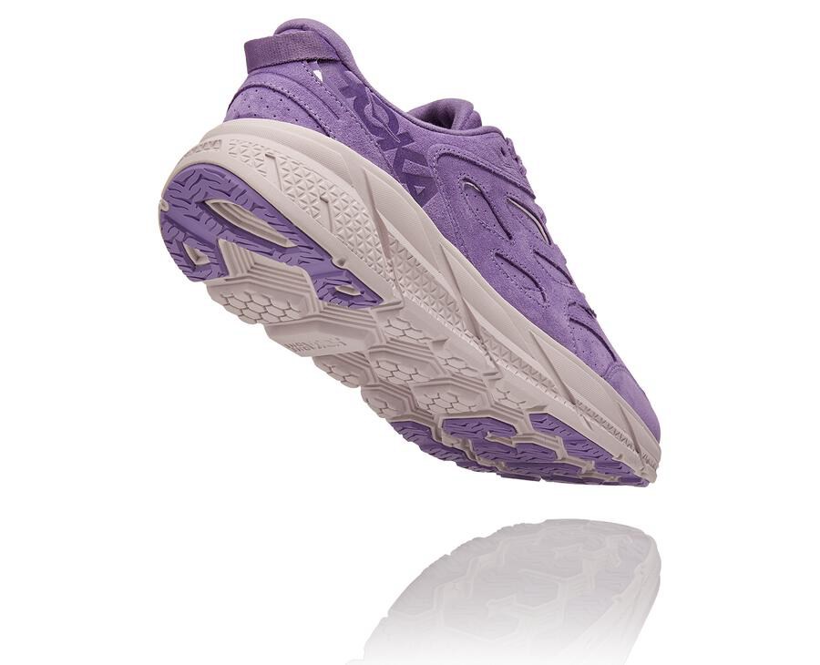 Hoka One One Walking Shoes Mens Purple - Clifton L Suede - 53286GNTV